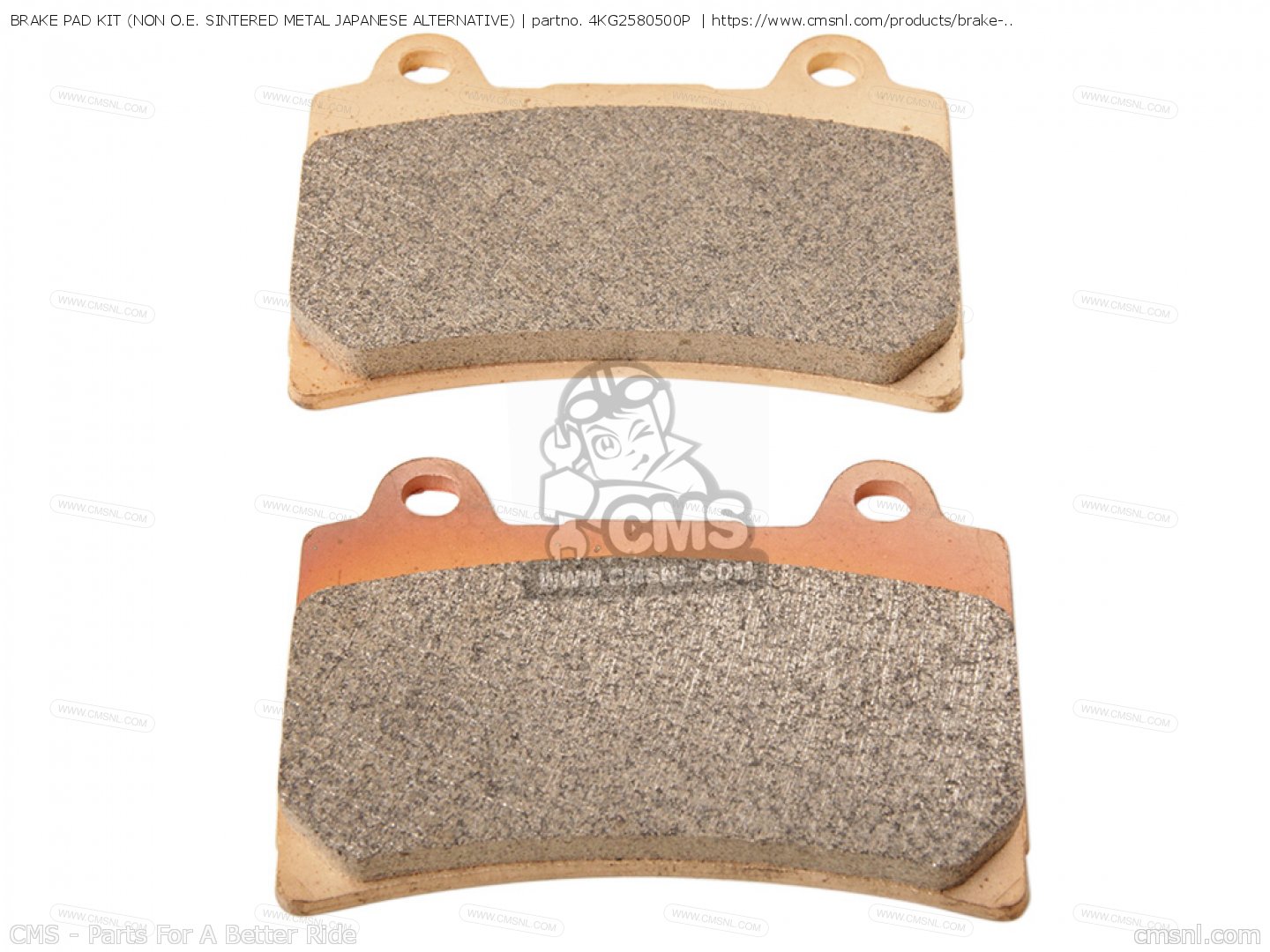 BRAKE PAD KIT (NON O.E. SINTERED METAL JAPANESE ALTERNATIVE) (NA for XVZ13D VENTURE ROYALE 1991