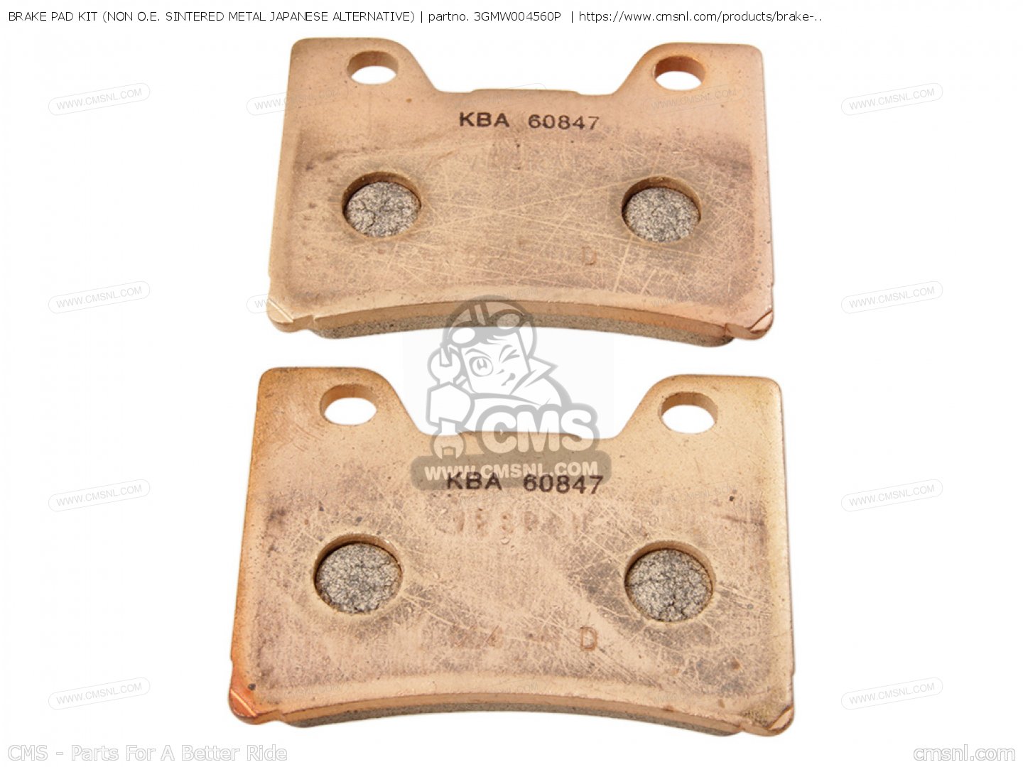 3GMW004560P Brake Pad Kit (sintered Metal) (non O.e. Japanese Alternat (nas) Yamaha buy the