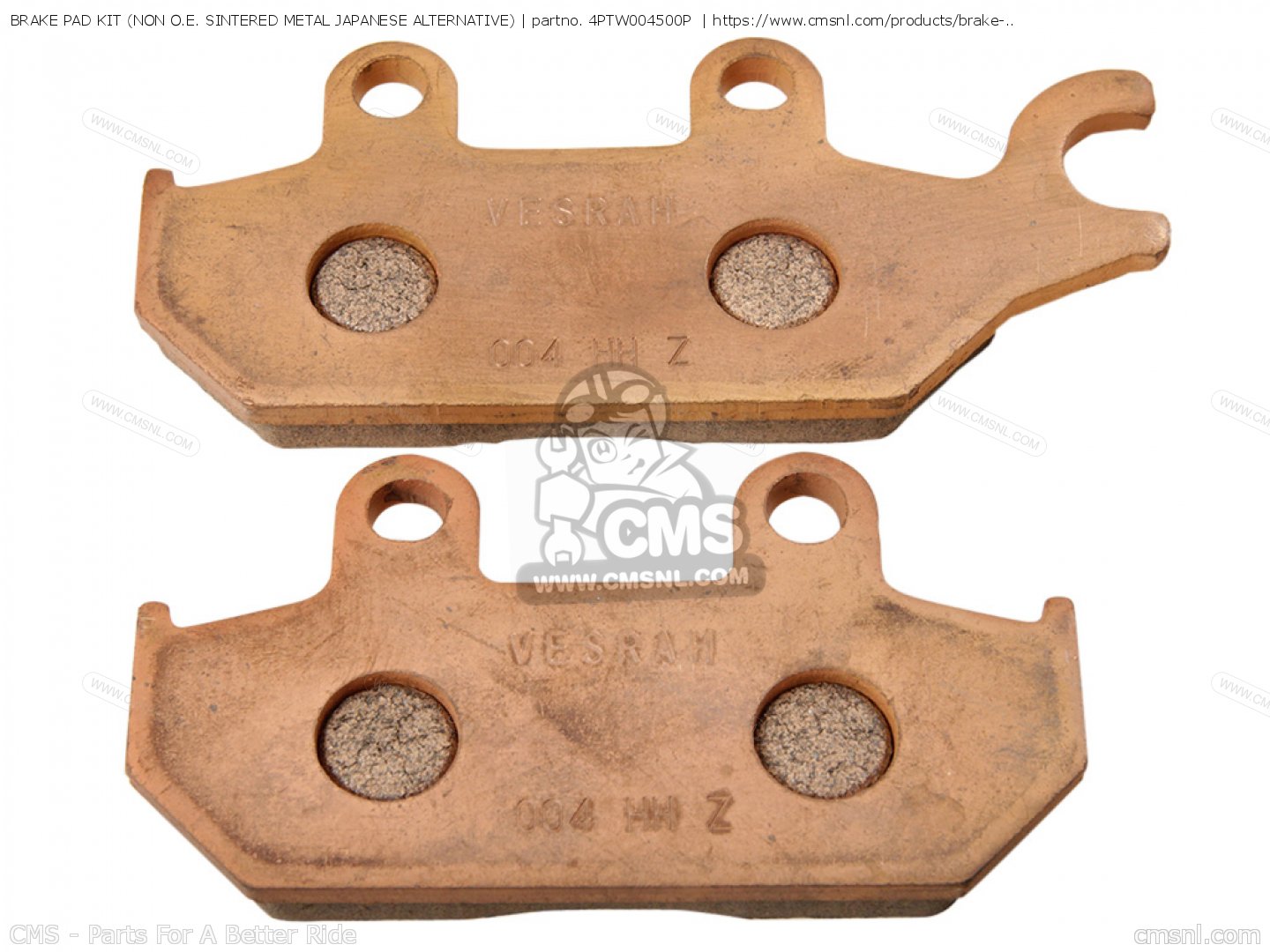 4PTW004500P Brake Pad Kit (sintered Metal) (non O.e. Japanese Alternat (nas) Yamaha buy the