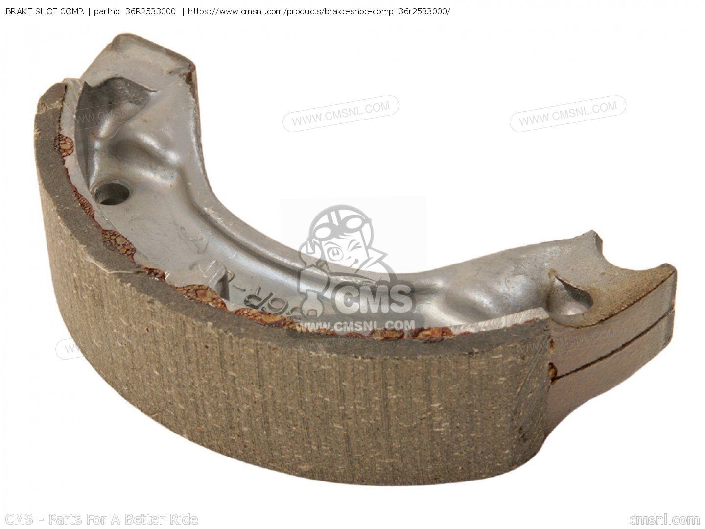3BHW253600 : BRAKE SHOE SET (NAS) Yamaha   Acheter Le 3BH W2536 00 00 à - Foto 3