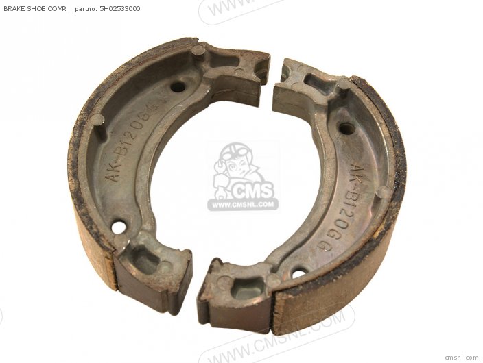 Yamaha BRAKE SHOE COMP. (MCA) 5H02533000 Yamaha BRAKE SHOE COMP. (MCA) 5H02533000