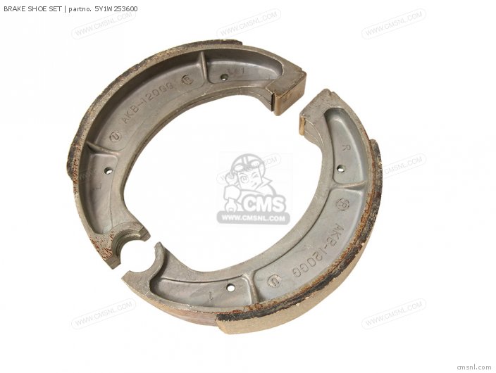 Yamaha BRAKE SHOE SET (MCA) 5Y1W253600 Yamaha BRAKE SHOE SET (MCA) 5Y1W253600