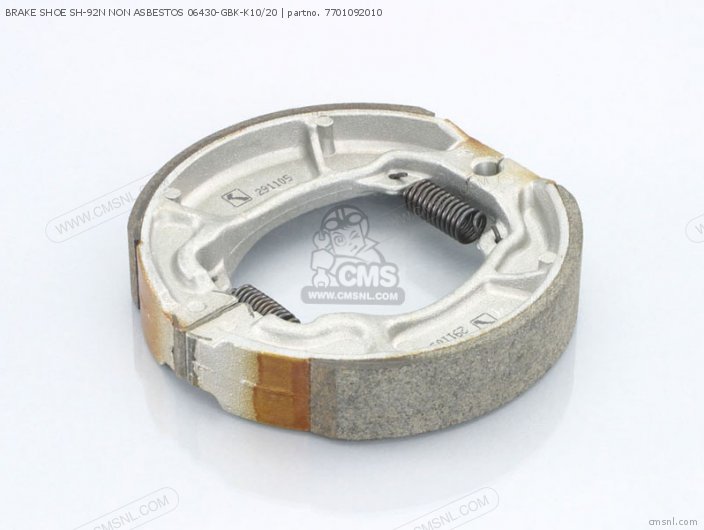 Kitaco BRAKE SHOE SH-92N NON ASBESTOS 06430-GBK-K10/20 7701092010