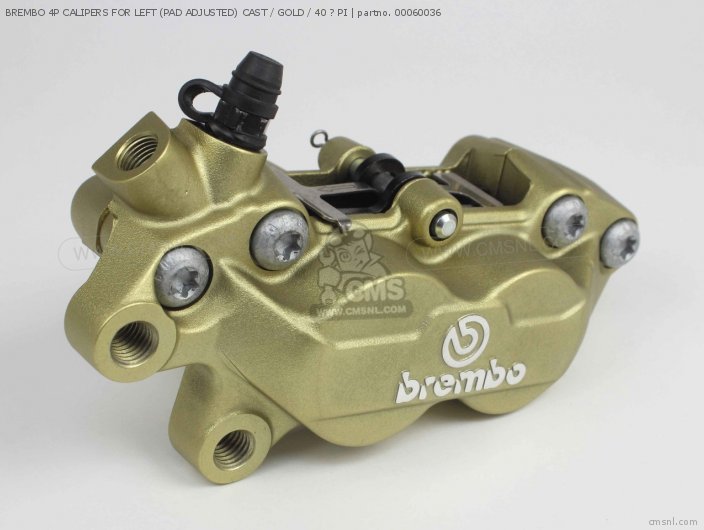 Takegawa BREMBO 4P CALIPERS FOR LEFT (PAD ADJUSTED) CAST / GOLD / 40 ? PI 00060036