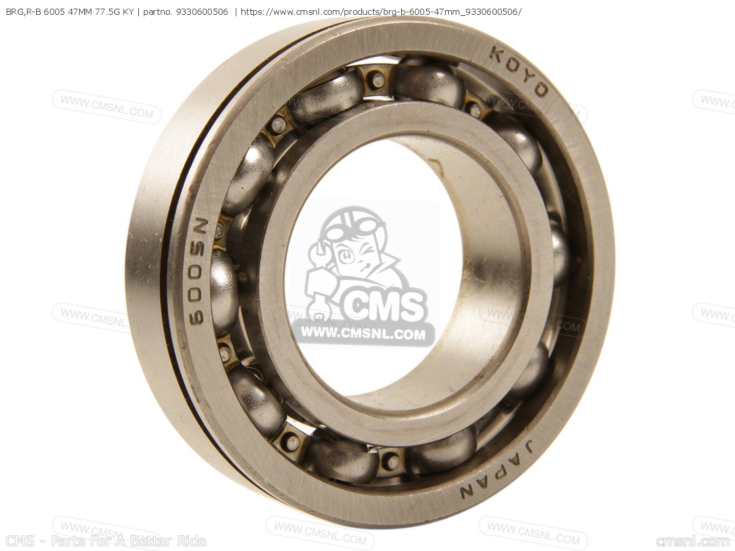 9330600506: BRG,R-B 6005 47MM 77.5G KY Yamaha - buy the 93306-00506-00 ...