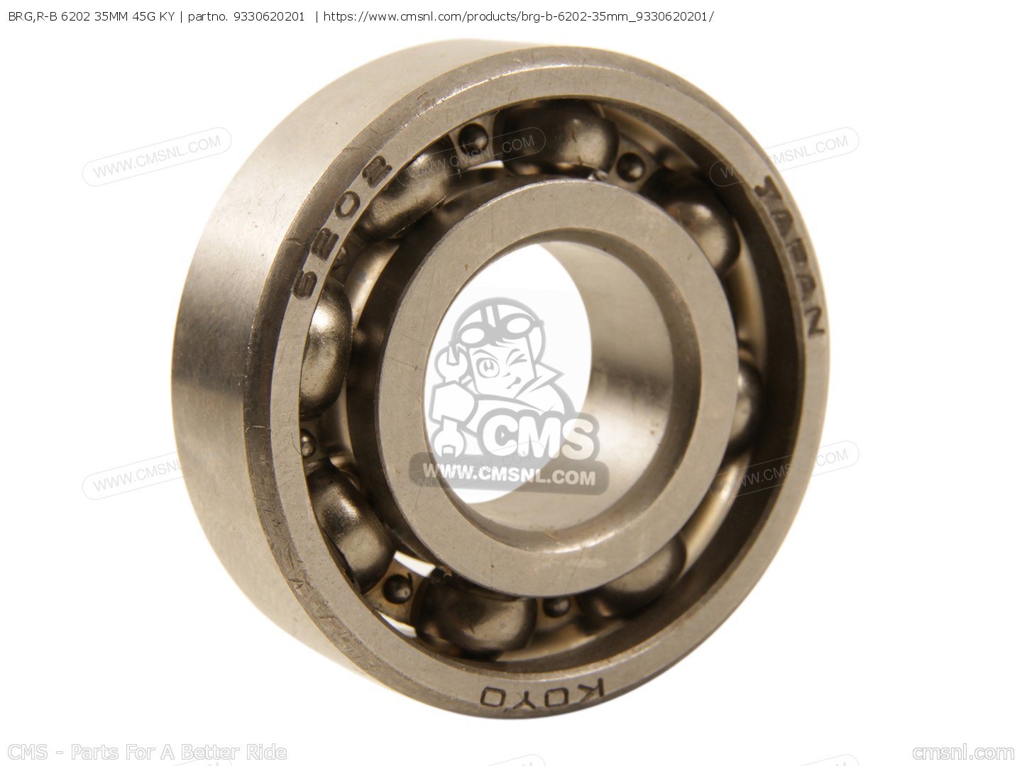 9330620201: BRG,R-B 6202 35MM 45G KY Yamaha - buy the 93306-20201-00 at ...