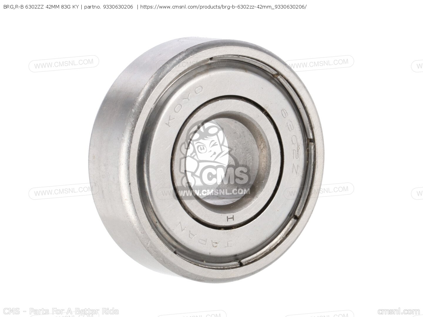 9330630206: BRG,R-B 6302ZZ 42MM 83G KY Yamaha - buy the 93306-30206-00 ...