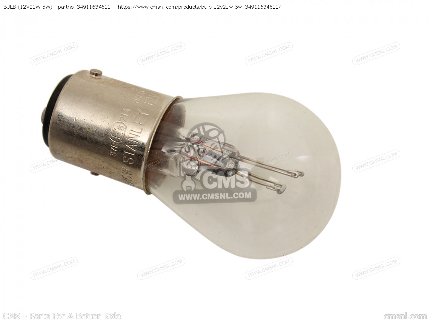 1PC) Genuine OEM Honda-Acura Bulb (12V 21/5W) 34911-634-611