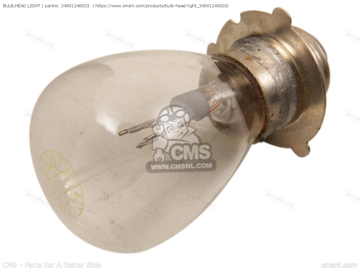 BULB, HEADLIGHT 6V 25/25W STANLEY PA15D for Honda - order at CMSNL