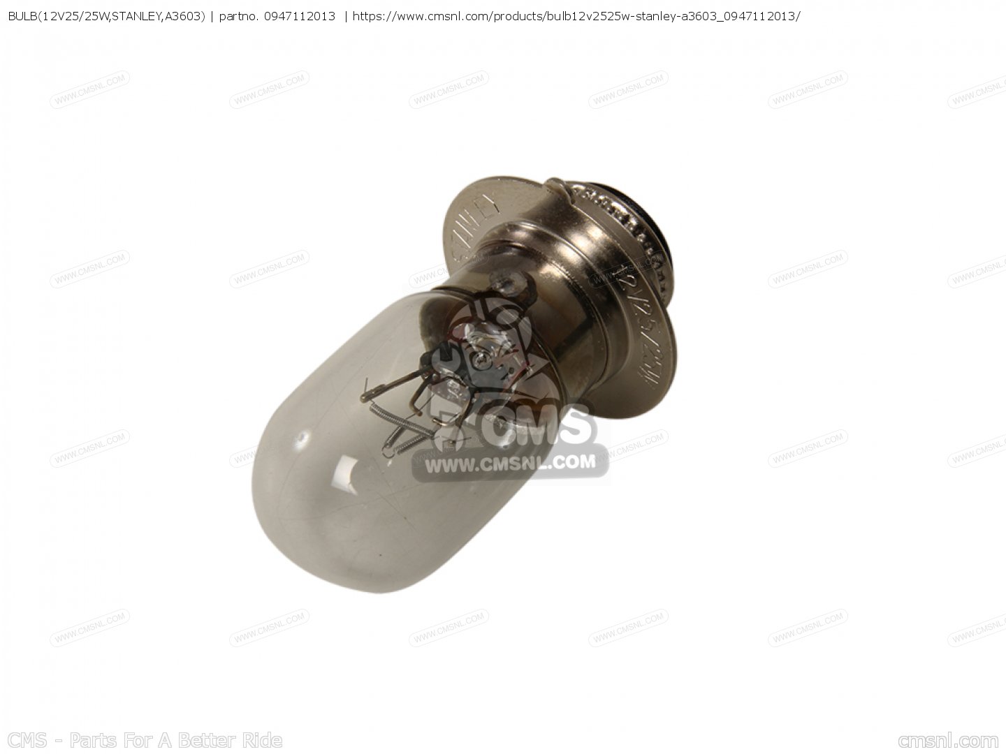 BULB(12V25/25W,STANLEY,A3603) for CS50 1982 (Z) order at CMSNL