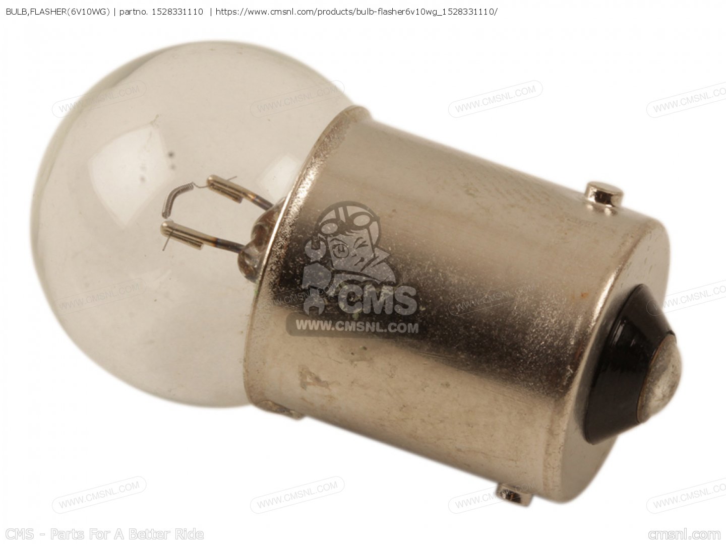 1528331110 Bulb,flasher(6v10wg) Yamaha buy the 152833111000 at CMSNL