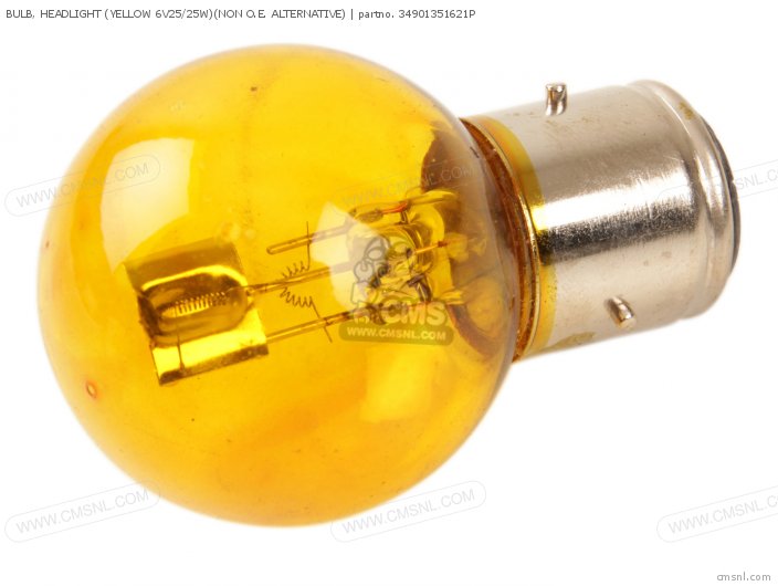 Honda BULB, HEADLIGHT (YELLOW 6V25/25W)(NON O.E. ALTERNATIVE) 34901351621P