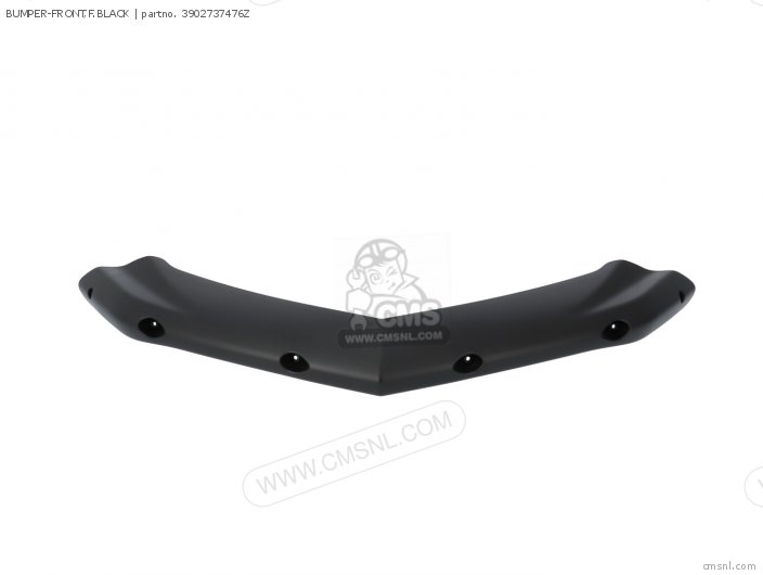 Kawasaki BUMPER-FRONT,F.BLACK 3902737476Z