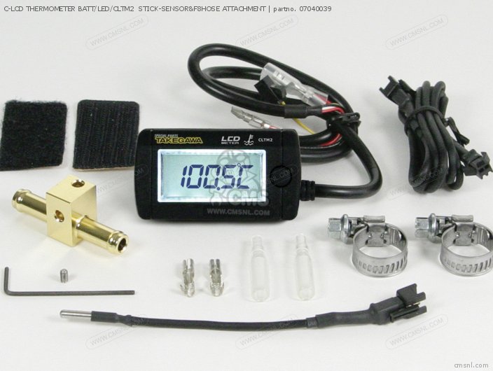 Takegawa C-LCD THERMOMETER BATT/LED/CLTM2  STICK-SENSOR&F8HOSE ATTACHMENT 07040039