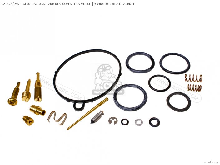 Honda C50K/N/P/S, 16100-GAC-003, CARB REVISON SET JAPANESE 00958NKHCARBKIT