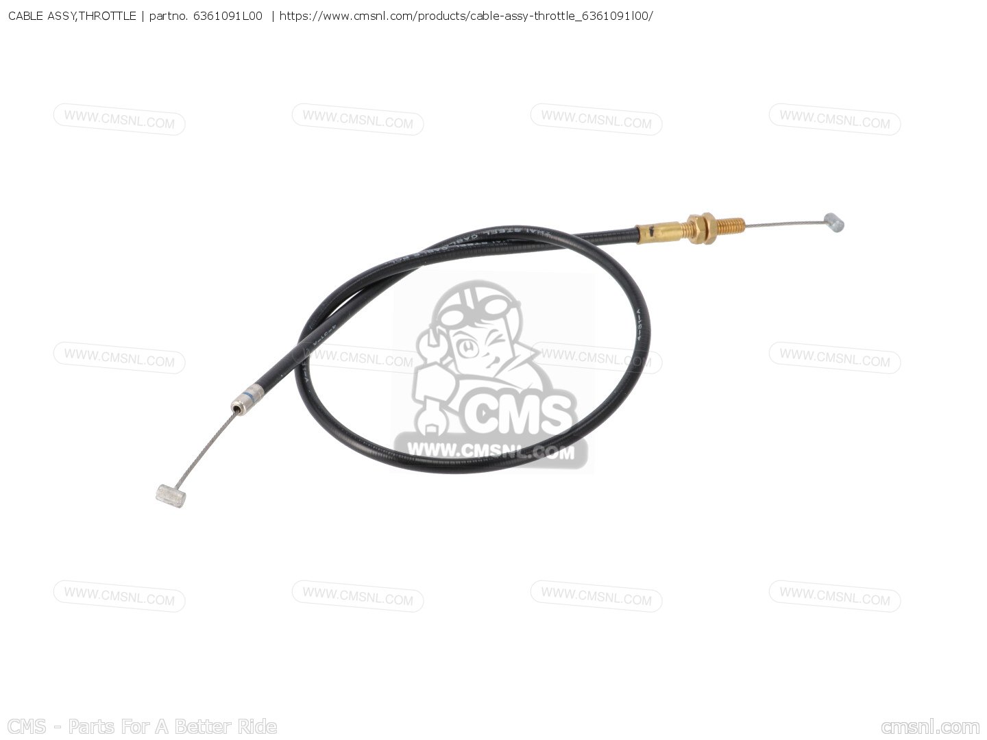 6361091L00 Cable Assy,throttle Suzuki buy the 6361091L00 at CMSNL