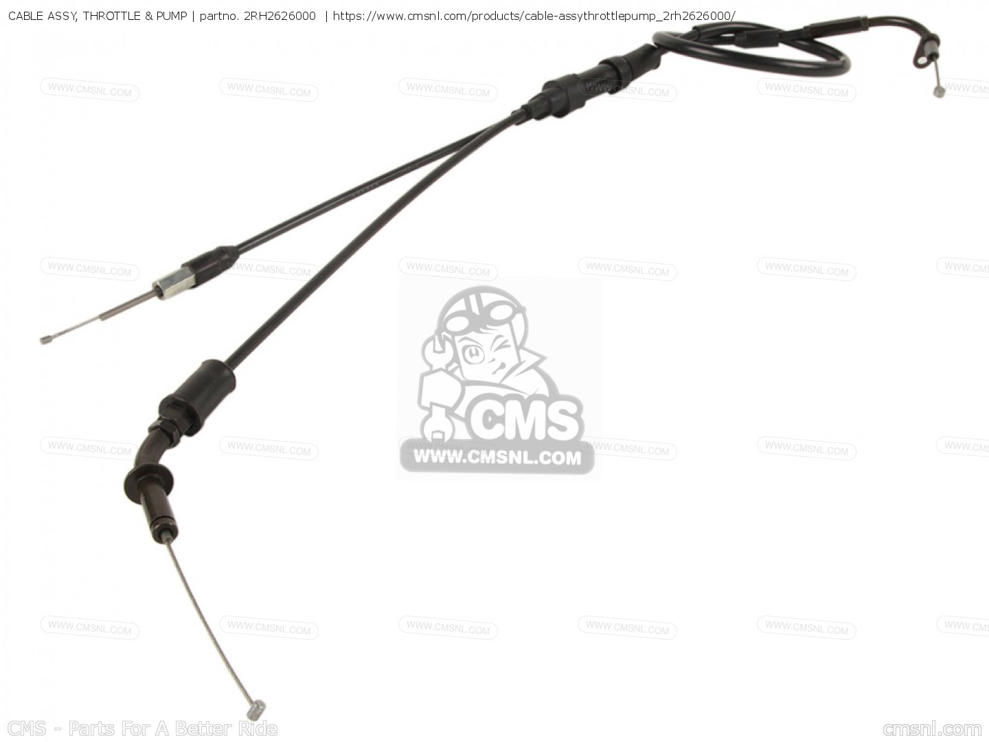 2RH2626000: Cable Assy, Throttle & Pump Yamaha - buy the 2RH-26260-00 ...