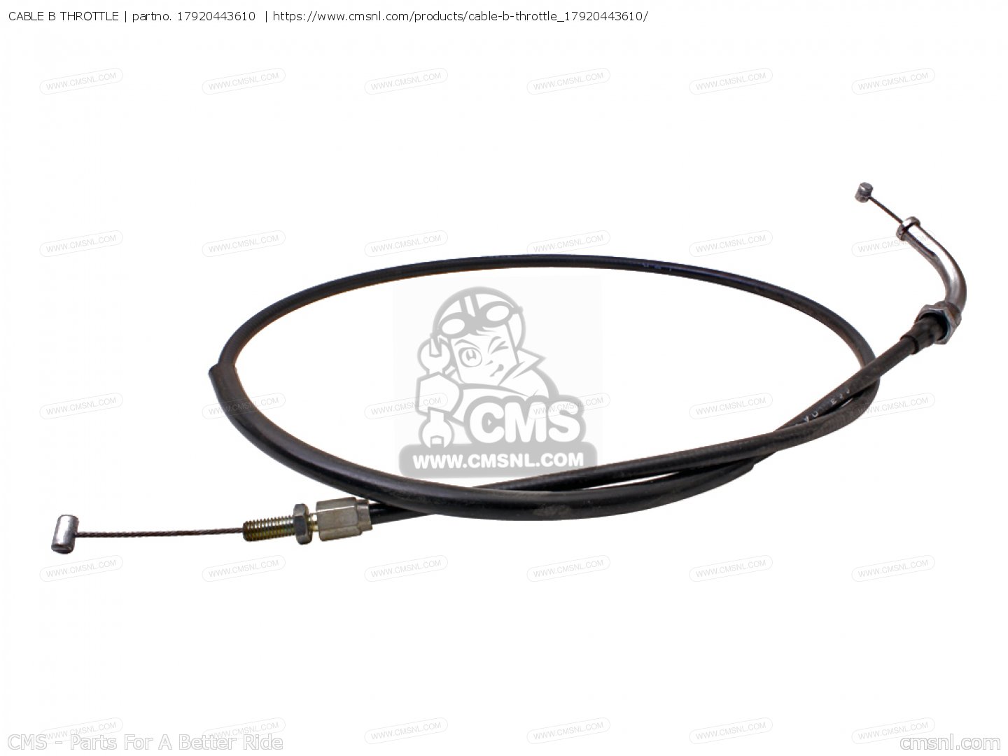 CABLE B THROTTLE for CB400N 1978 GERMANY / 20 PS TYPE 3 order at CMSNL