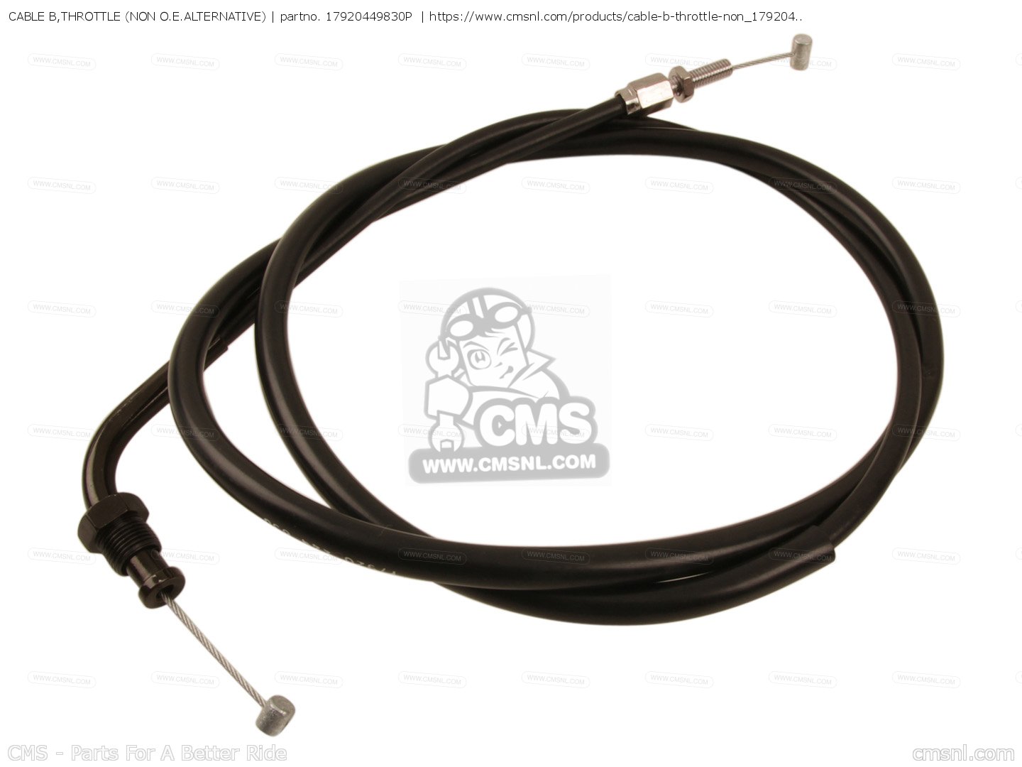 17920449830P: Cable B,throttle (non O.e.alternative) Honda - Buy The ...