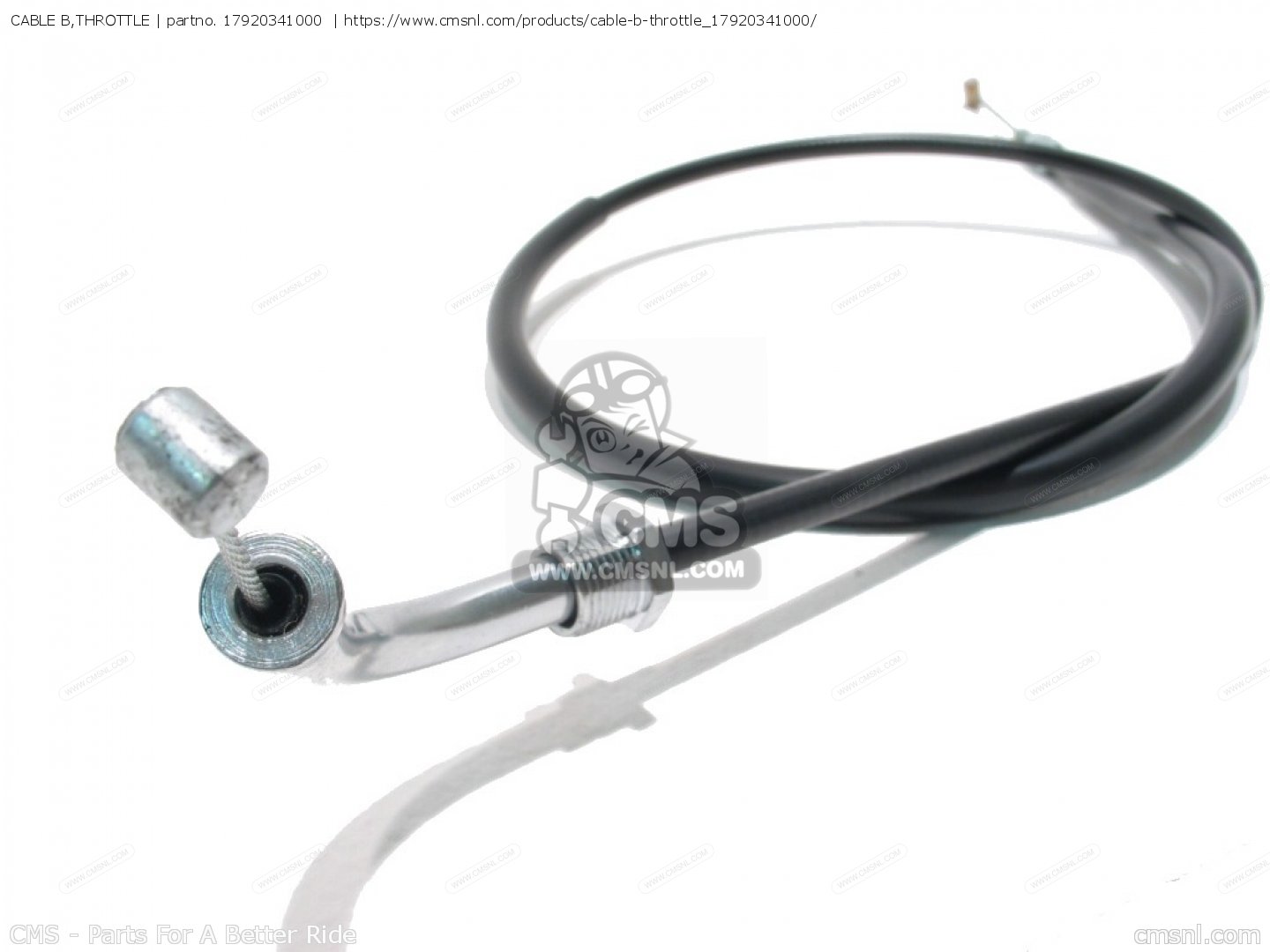CABLE B,THROTTLE for CB750K5 FOUR 1975 USA order at CMSNL