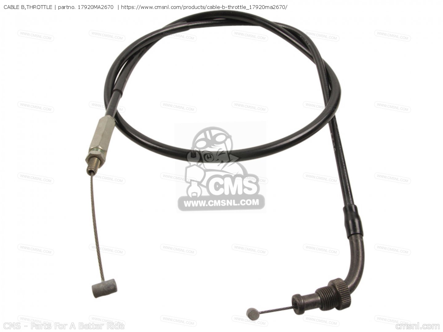 17920MA2670: Cable B,throttle Honda - Buy The 17920-MA2-670 At CMSNL