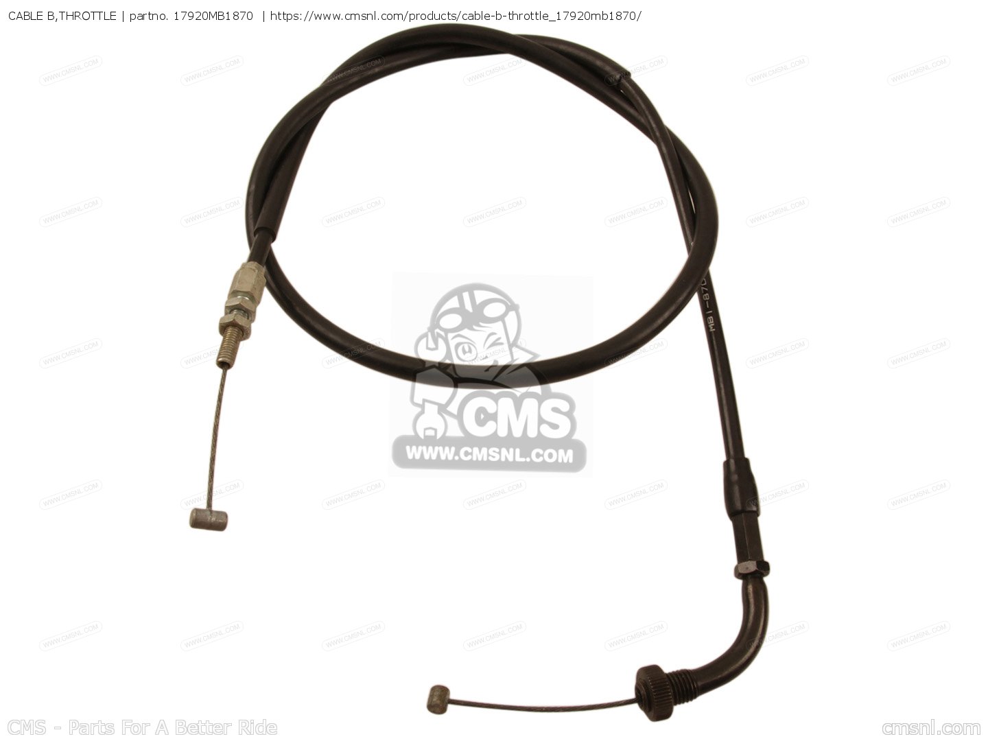 17920MB1870: Cable B,throttle Honda - Buy The 17920-MB1-870 At CMSNL