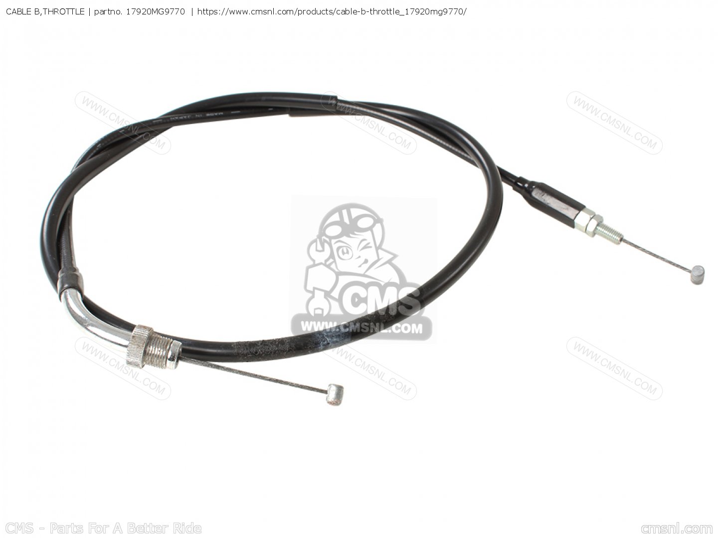 CABLE B,THROTTLE for GL1200A GOLDWING ASPENCADE 1985 (F) order at CMSNL