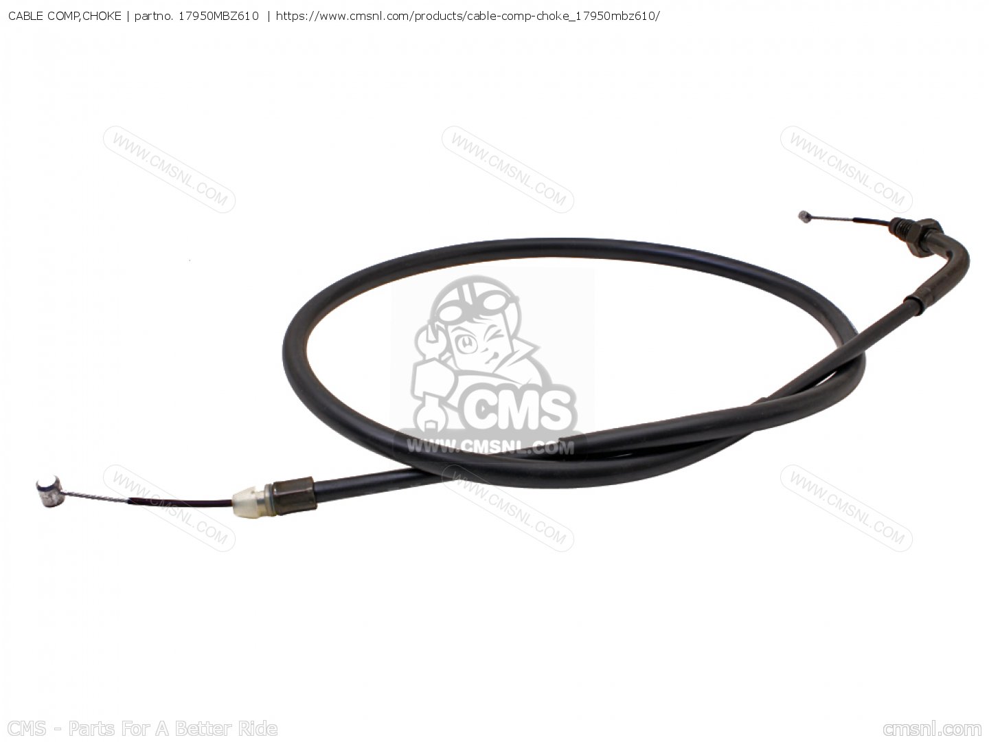 17950MBZ610 Cable Comp,choke Honda buy the 17950MBZ610 at CMSNL