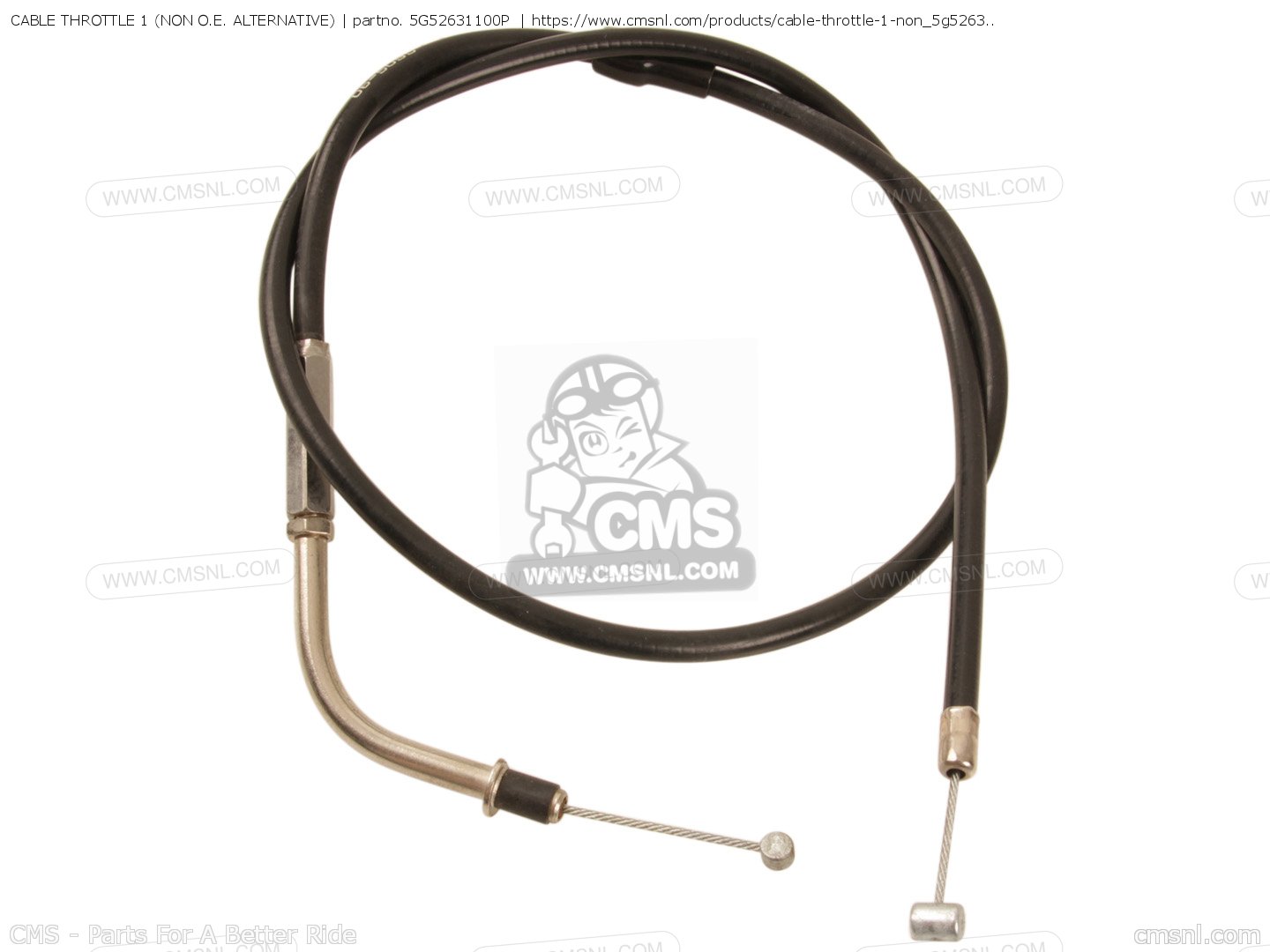 CABLE THROTTLE 1 for XV750 VIRAGO 1983 (D) USA order at CMSNL