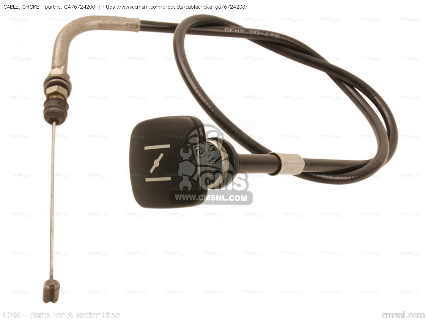 GA76724200 Cable, Choke Yamaha buy the GA7672420000 at CMSNL