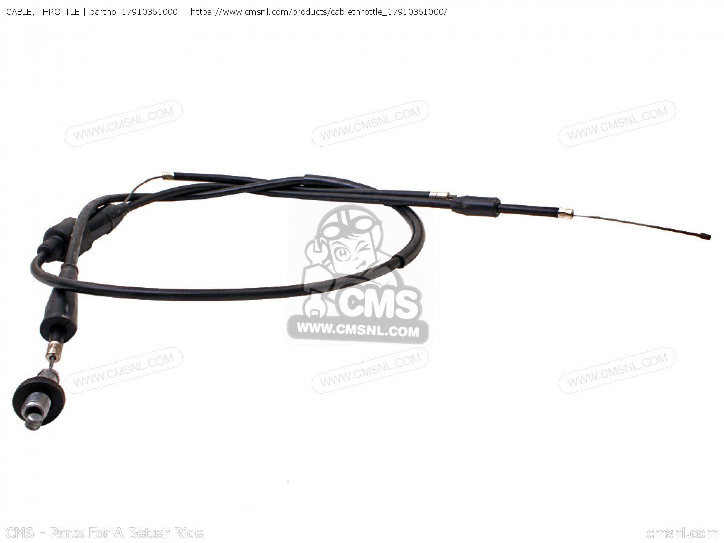 CABLE, THROTTLE for MT125 ELSINORE 1974 K0 USA order at CMSNL