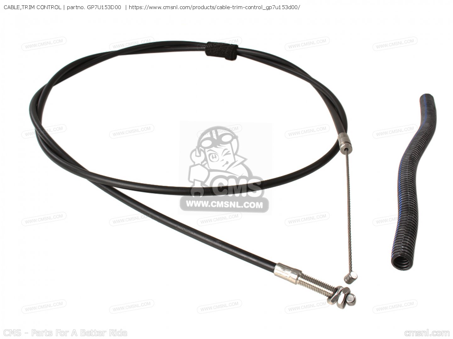 Trim/Tilt Cable For Yamaha XL/XLT/GP/SUV 800-1300R Jet Skis (1999-2005) - Replaces OEM F0D-U153D Series