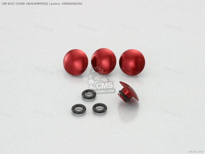 Kitaco CAP BOLT COVER (ALM/6MM/RED) 090000081002