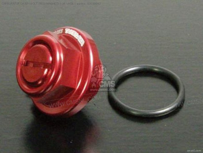 Takegawa CARBURATUR DRAIN BOLT (RED/MAGNET) FOR VM26 03030042