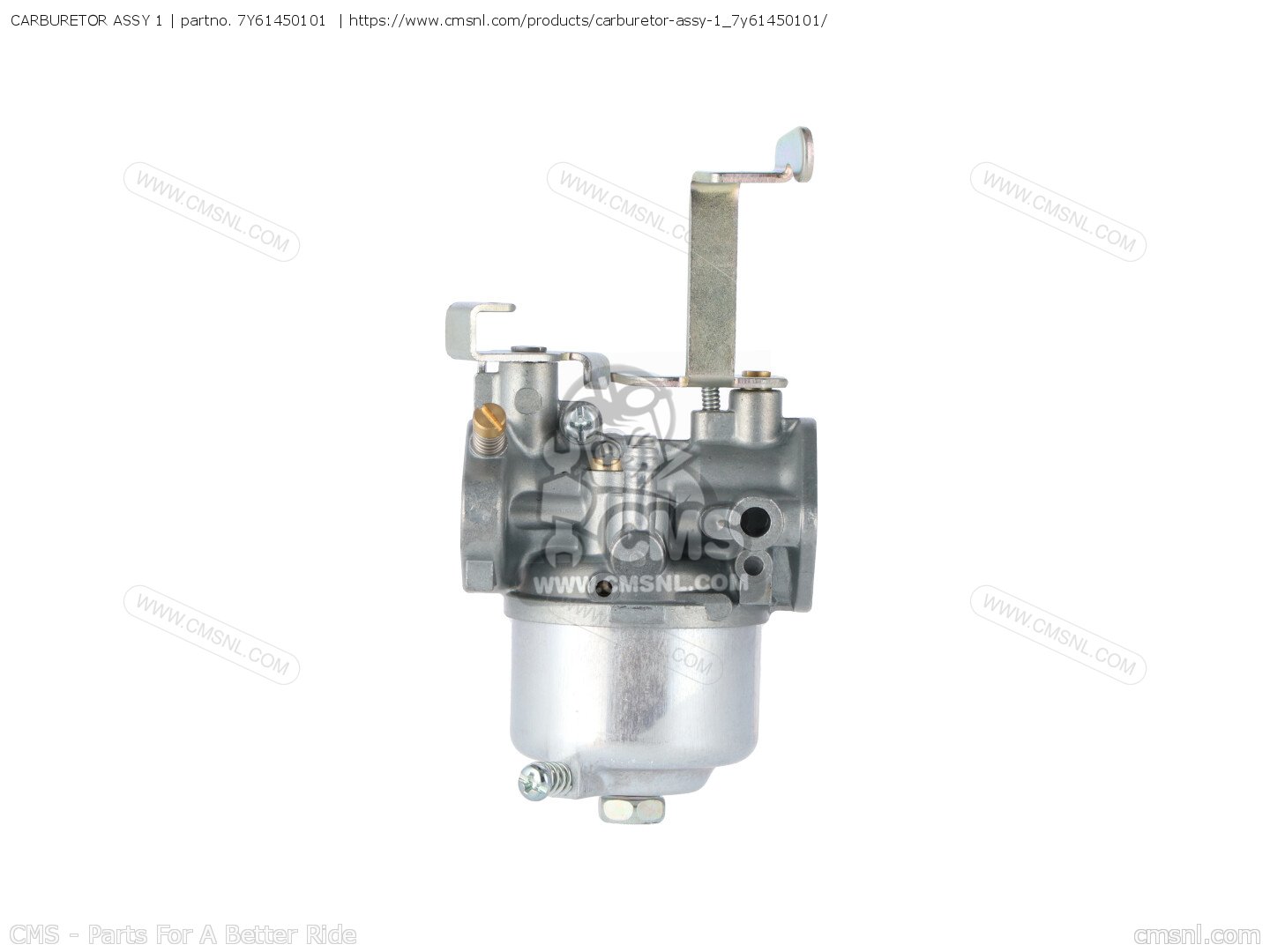 7Y61450101: Carburetor Assy 1 Yamaha - buy the 7Y6-14501-01-00 at