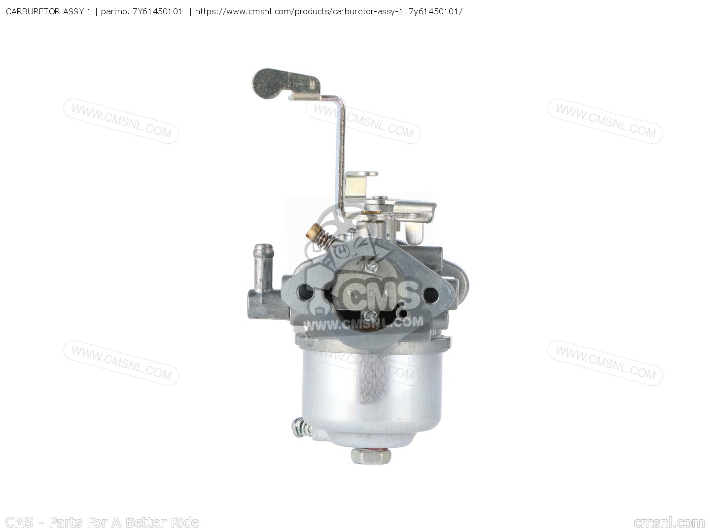 7Y61450101: Carburetor Assy 1 Yamaha - buy the 7Y6-14501-01-00 at