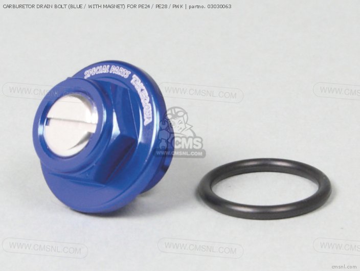 Takegawa CARBURETOR DRAIN BOLT (BLUE / WITH MAGNET) FOR PE24 / PE28 / PWK 03030063