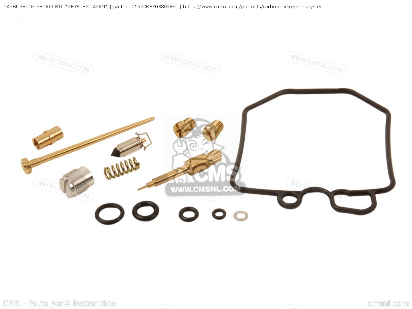 01600KEY0380NFR Carburetor Repair Kit *keyster Japan* Honda buy the 01600KEY0380NFR at CMSNL