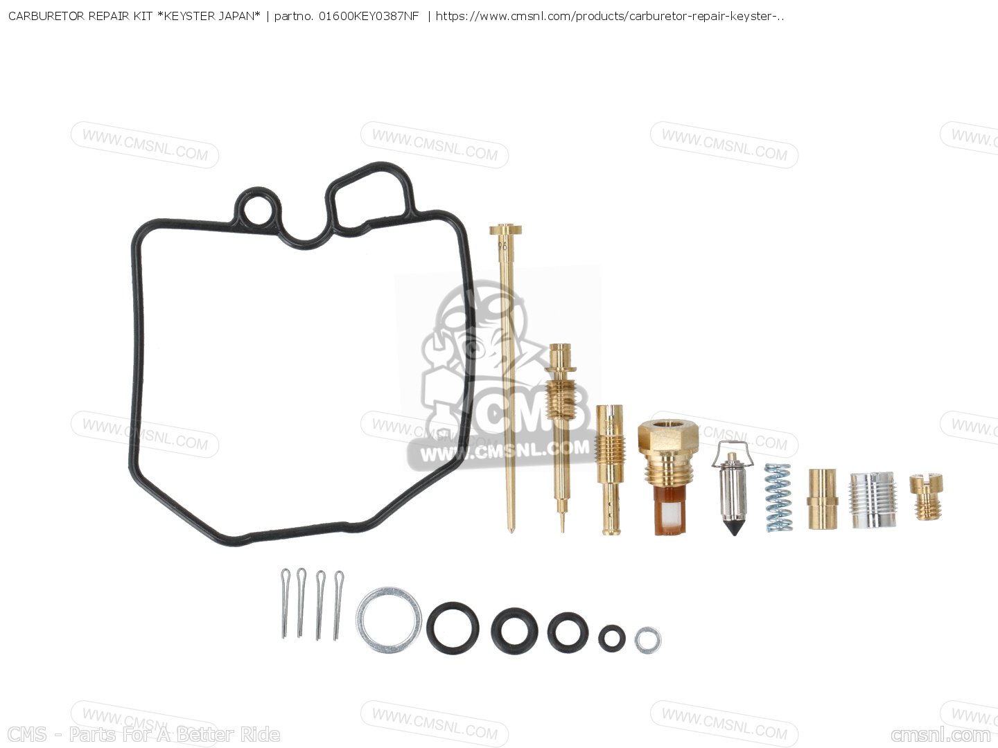 01600KEY0387NF Carburetor Repair Kit *keyster Japan* Honda buy the 01600KEY0387NF at CMSNL