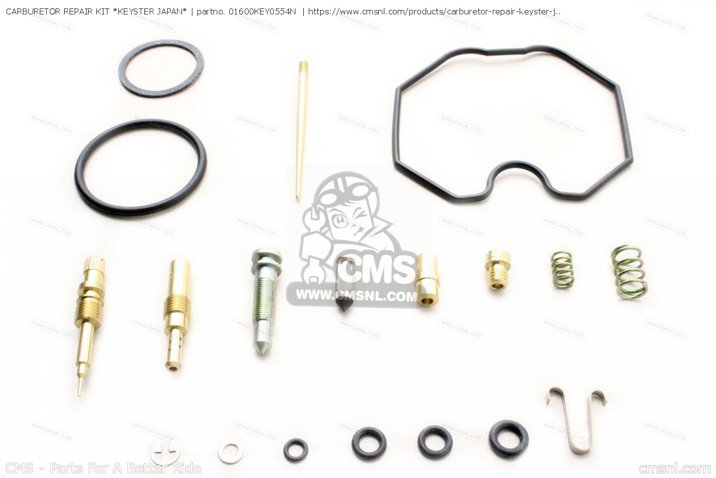 CARBURETOR REPAIR KIT *KEYSTER JAPAN* for TRX250 FOURTRAX RECON 1997 (V) USA order at CMSNL