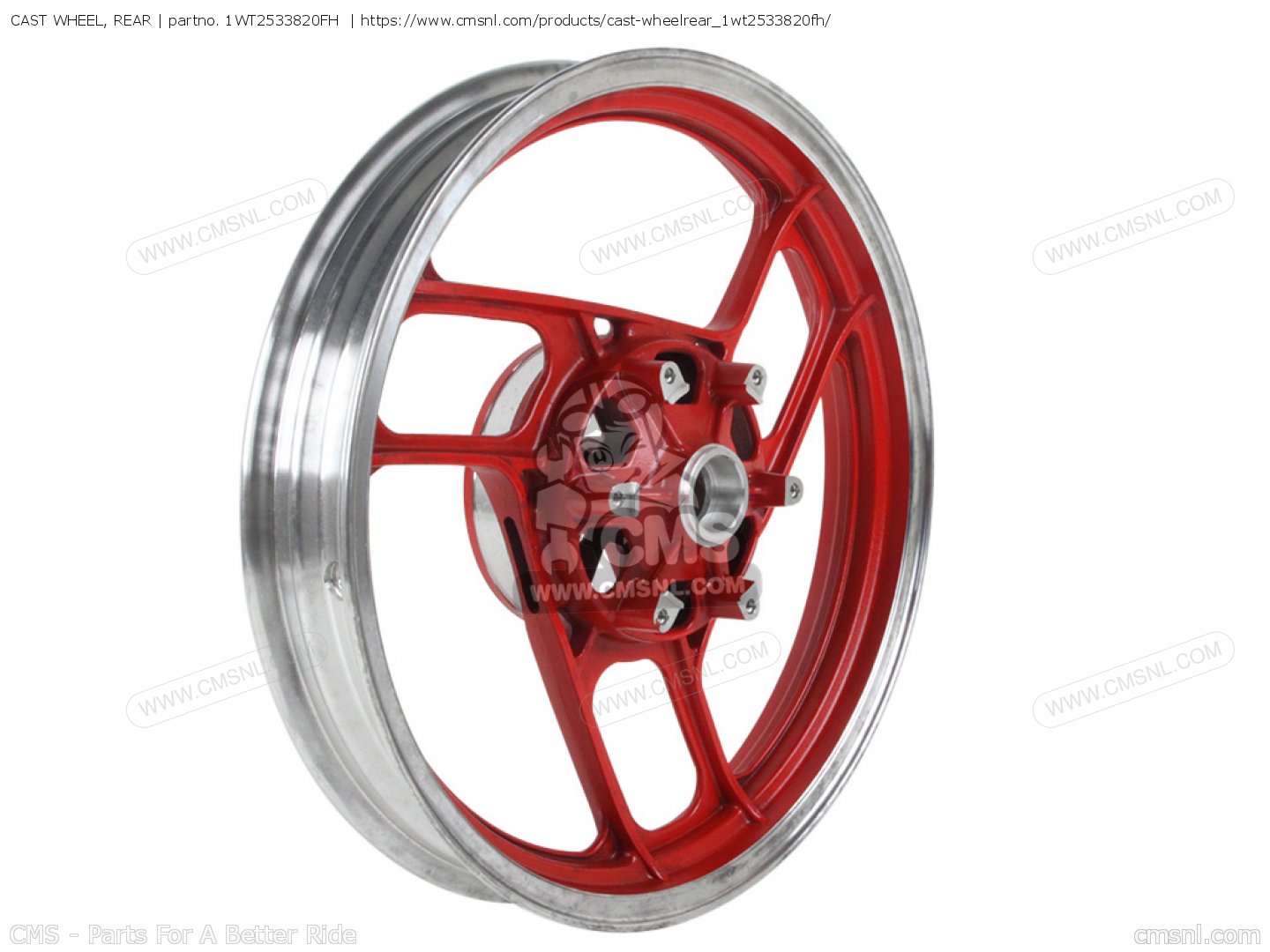 1WT2533820FH: CAST WHEEL, REAR Yamaha - buy the 1WT-25338-20-FH at CMSNL