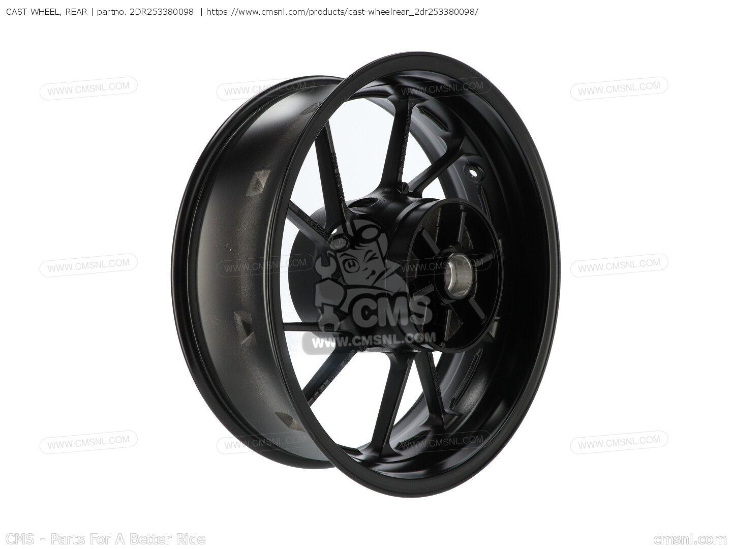 2DR253380098: CAST WHEEL, REAR Yamaha - buy the 2DR-25338-00-98 at CMSNL