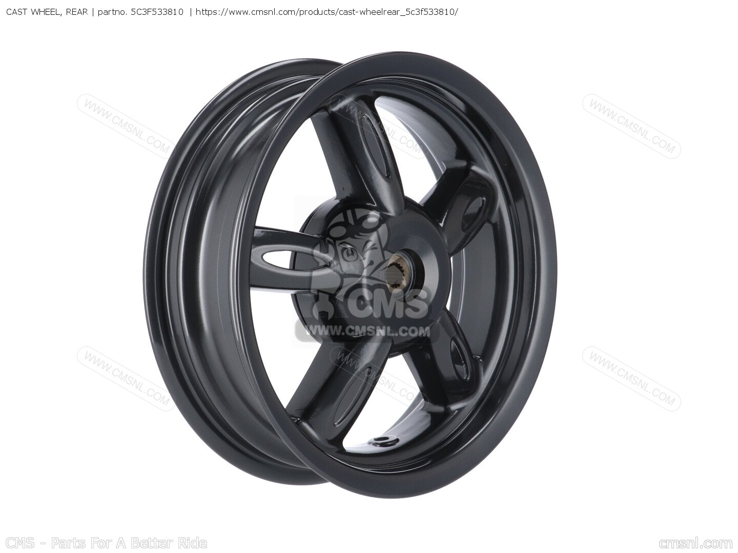 5C3F533810: CAST WHEEL, REAR Yamaha - buy the 5C3-F5338-10-00 at CMSNL