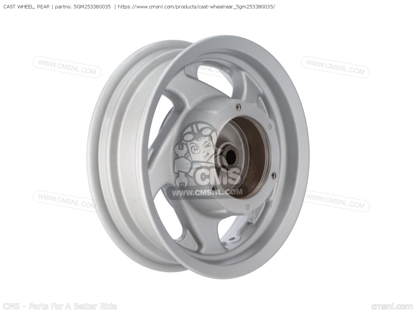 CAST WHEEL, REAR for Yamaha - order at CMSNL