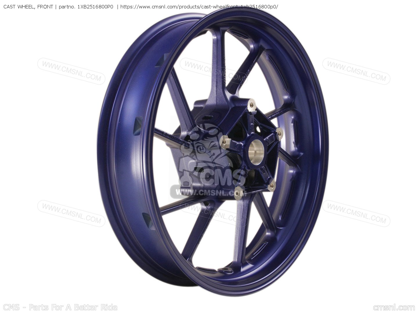 1XB2516800P0: Cast Wheel, Front Yamaha - buy the 1XB-25168-00-P0