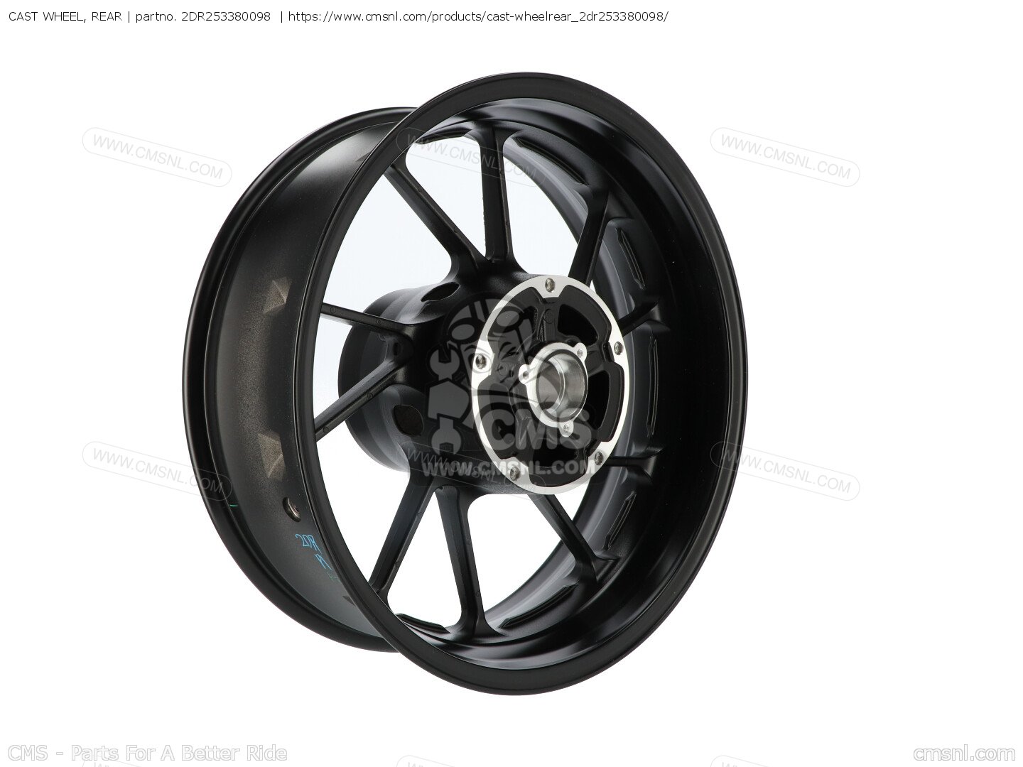 2DR253380098: Cast Wheel, Rear Yamaha - buy the 2DR-25338-00-98 at CMSNL
