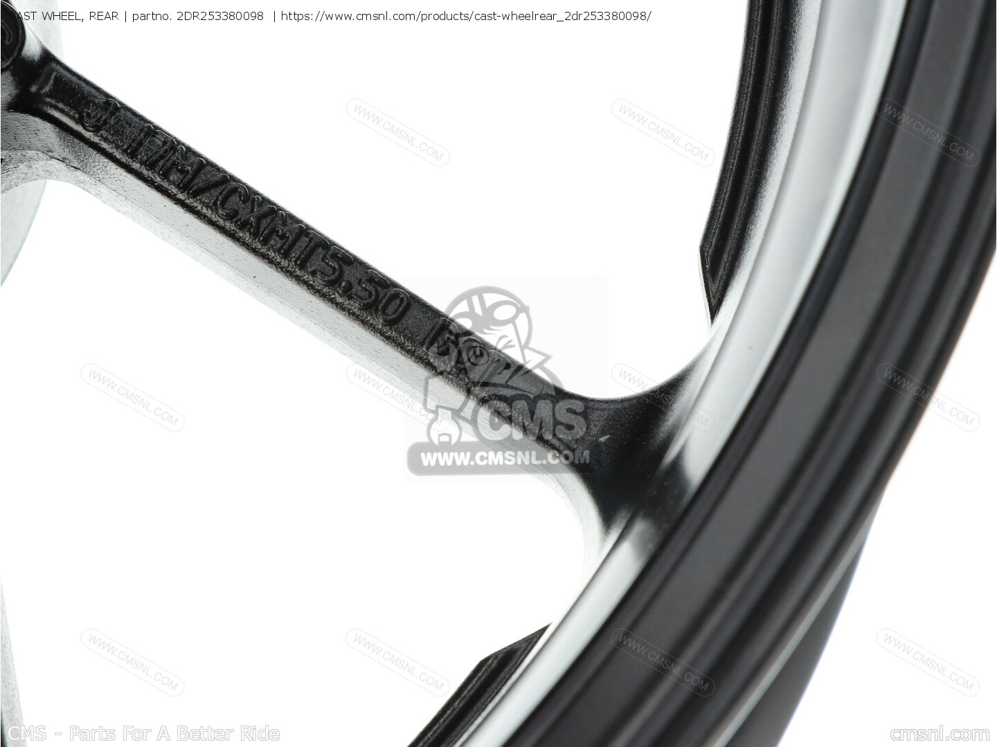 2DR253380098: Cast Wheel, Rear Yamaha - buy the 2DR-25338-00-98 at CMSNL