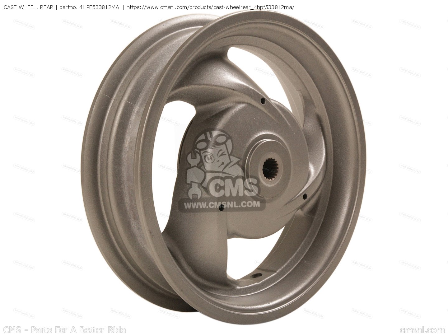 4HPF533812MA: Cast Wheel, Rear Yamaha - buy the 4HP-F5338-12-MA at CMSNL