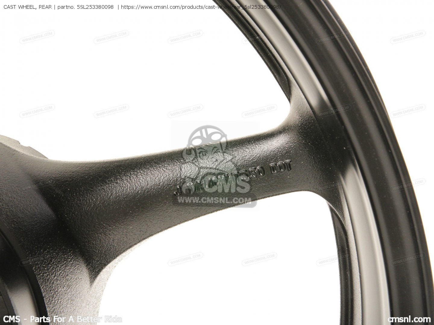 5SL253380098: Cast Wheel, Rear Yamaha - buy the 5SL-25338-00-98 at CMSNL