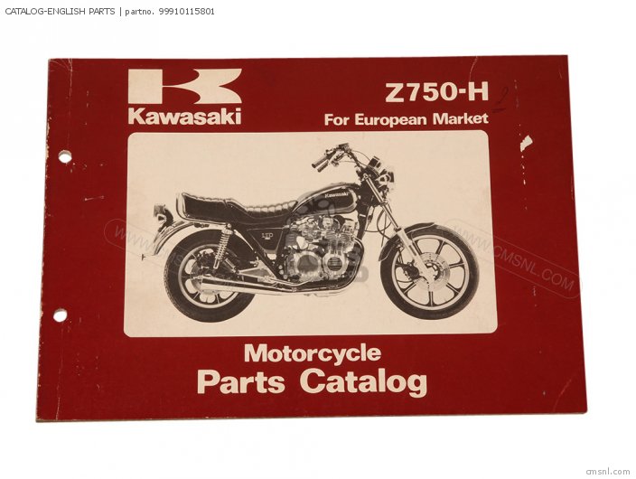 Kawasaki CATALOG-ENGLISH PARTS 99910115801